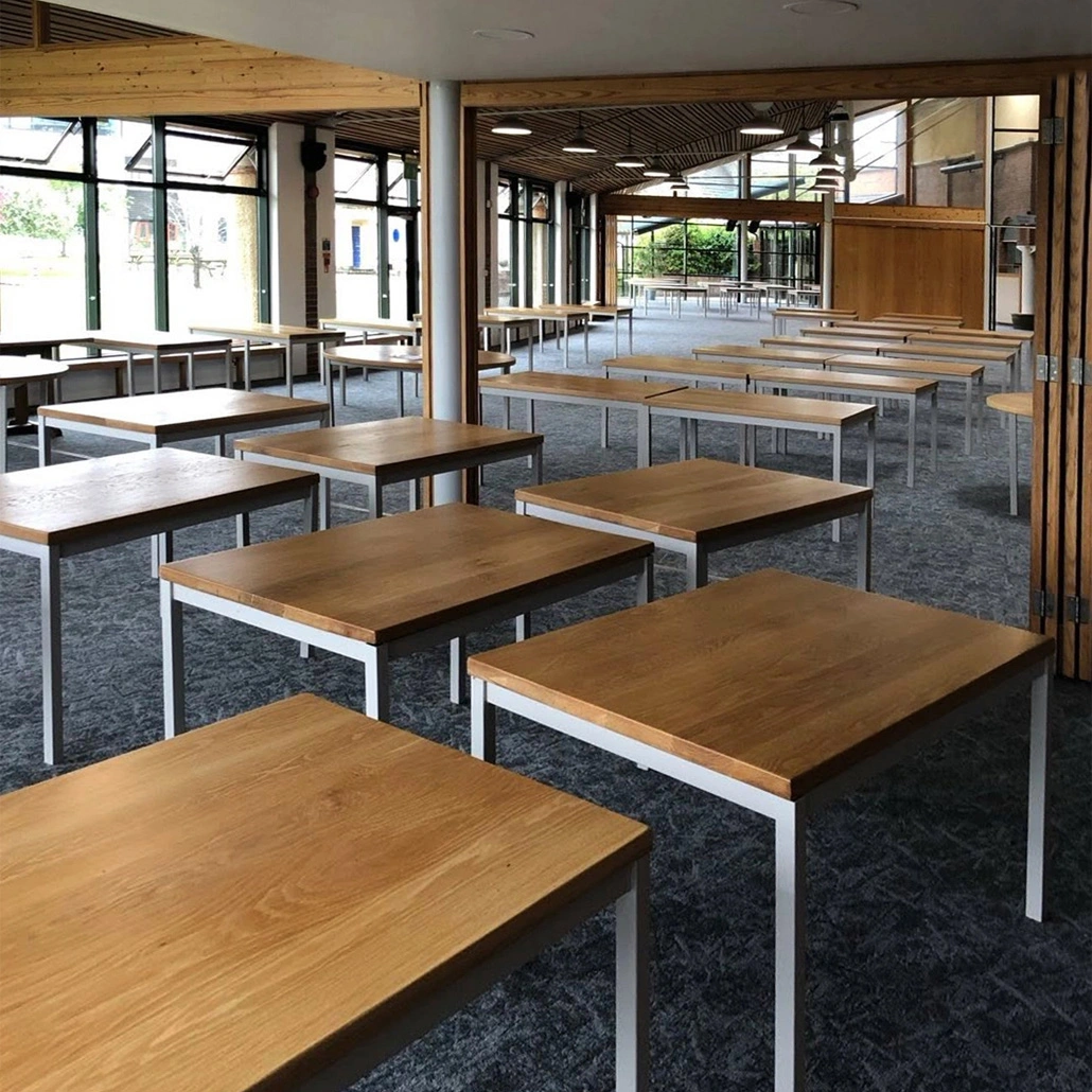 Dining tables re-polished Wycliffe College