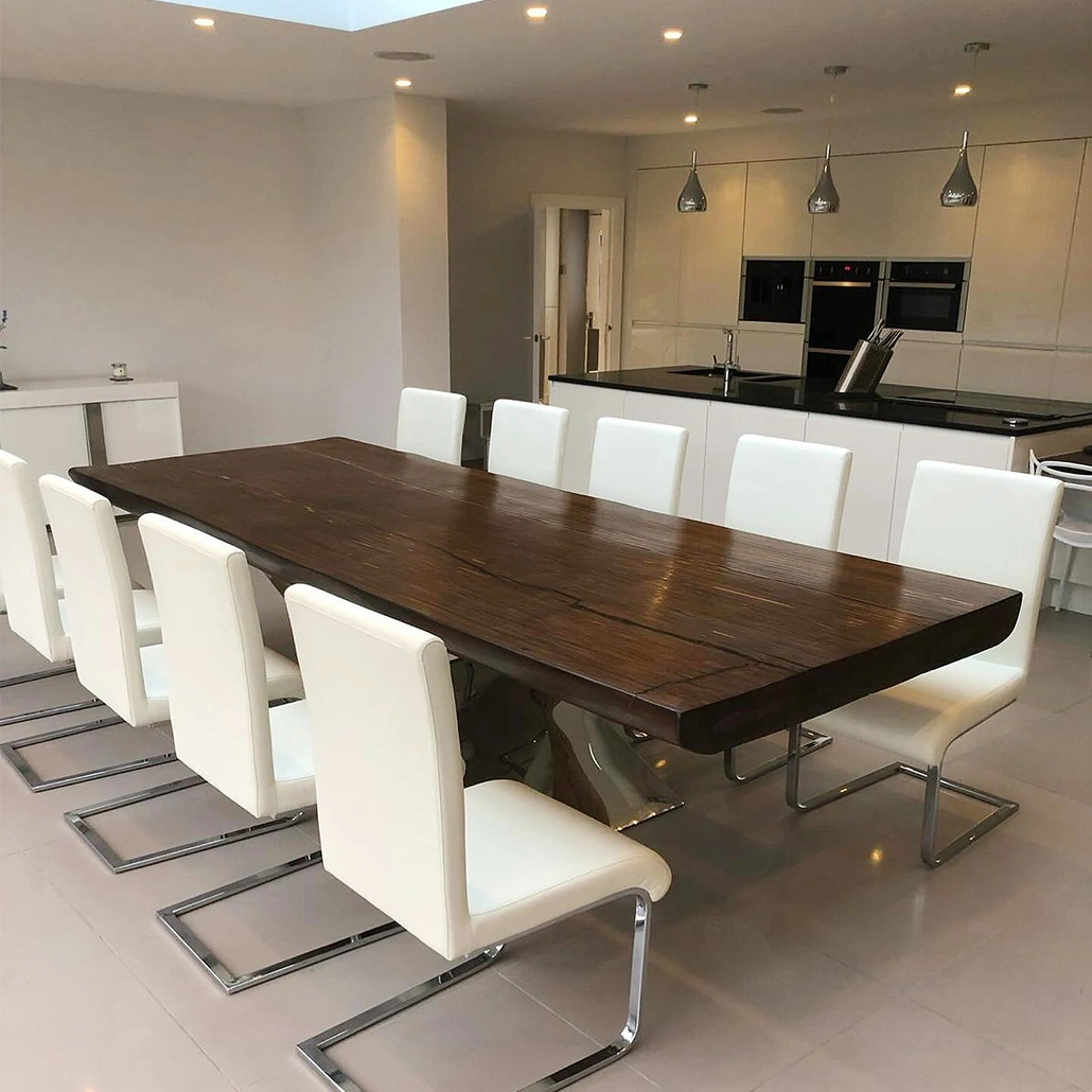 Dining table top resin coated & burnished, Woking, Surrey