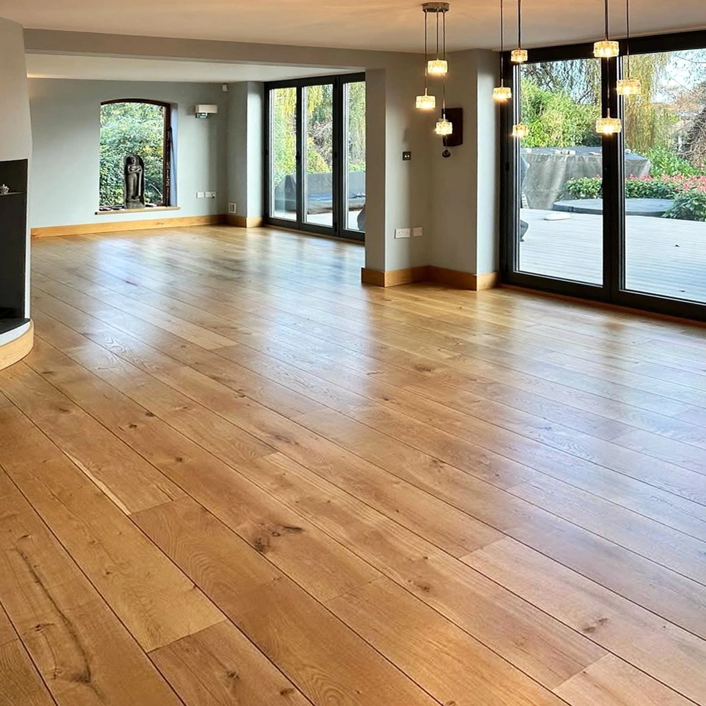 Oak flooring Lagler sanded & Bona Kemi silk@matt lacquer finished, Sunbury-On-Thames, Surrey