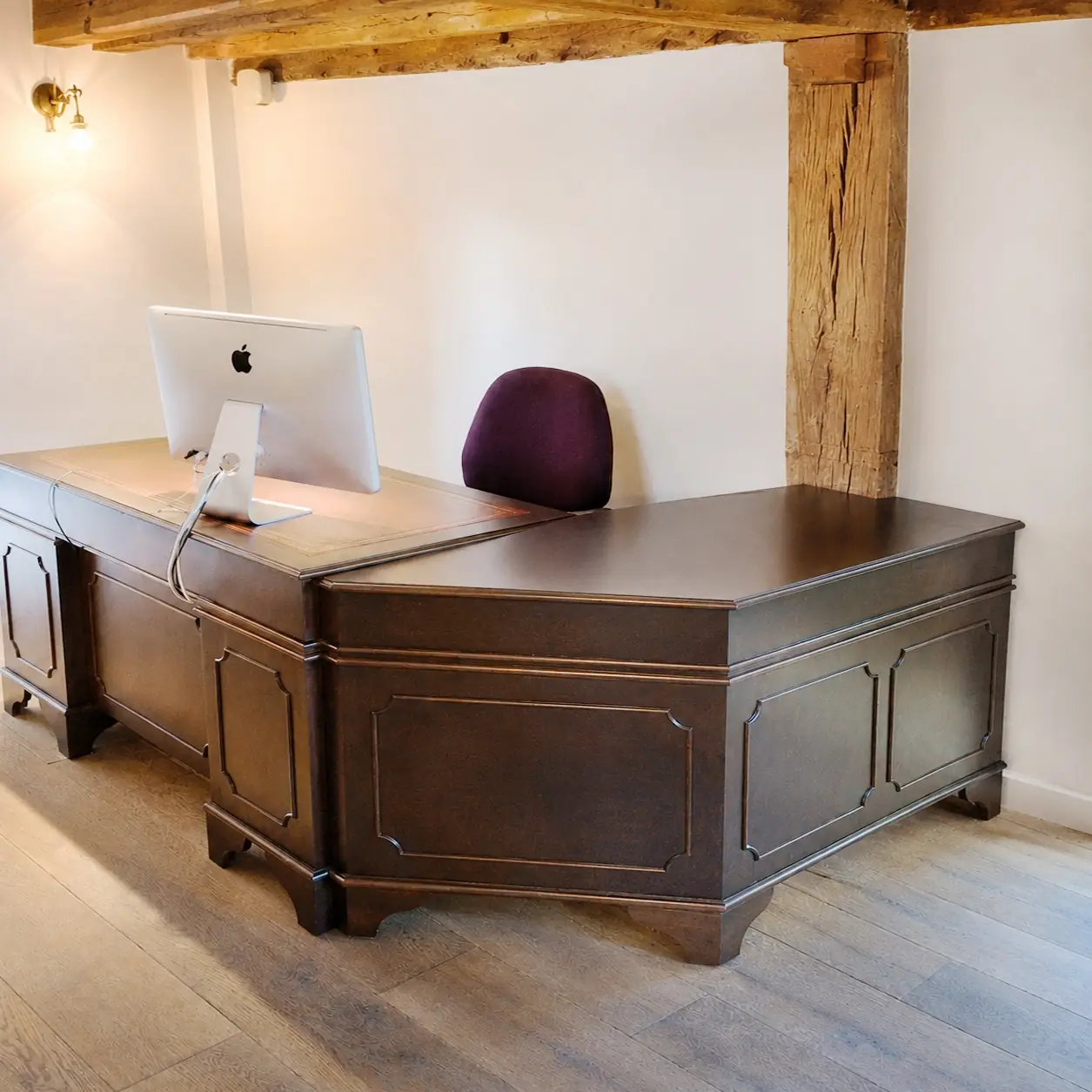 Desk manufactured and polished for Tasis school, Thorpe Surrey