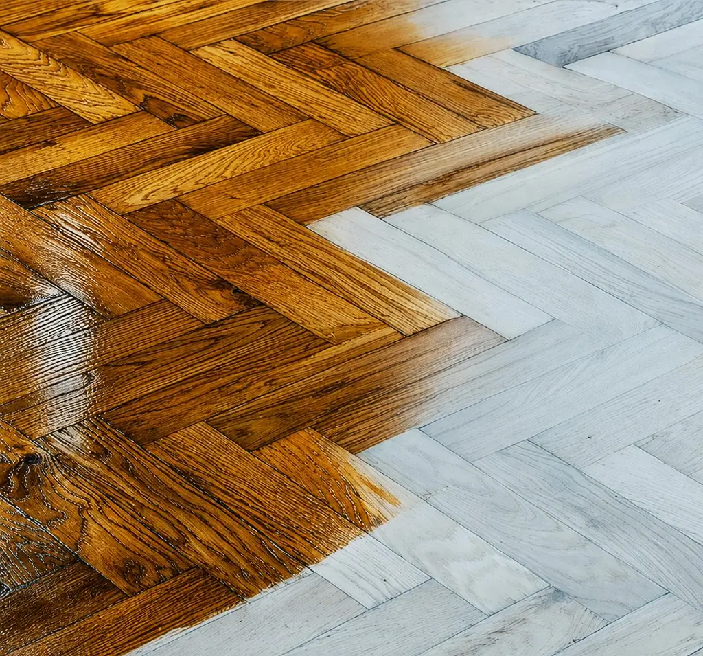 Damaged parquet floor repair