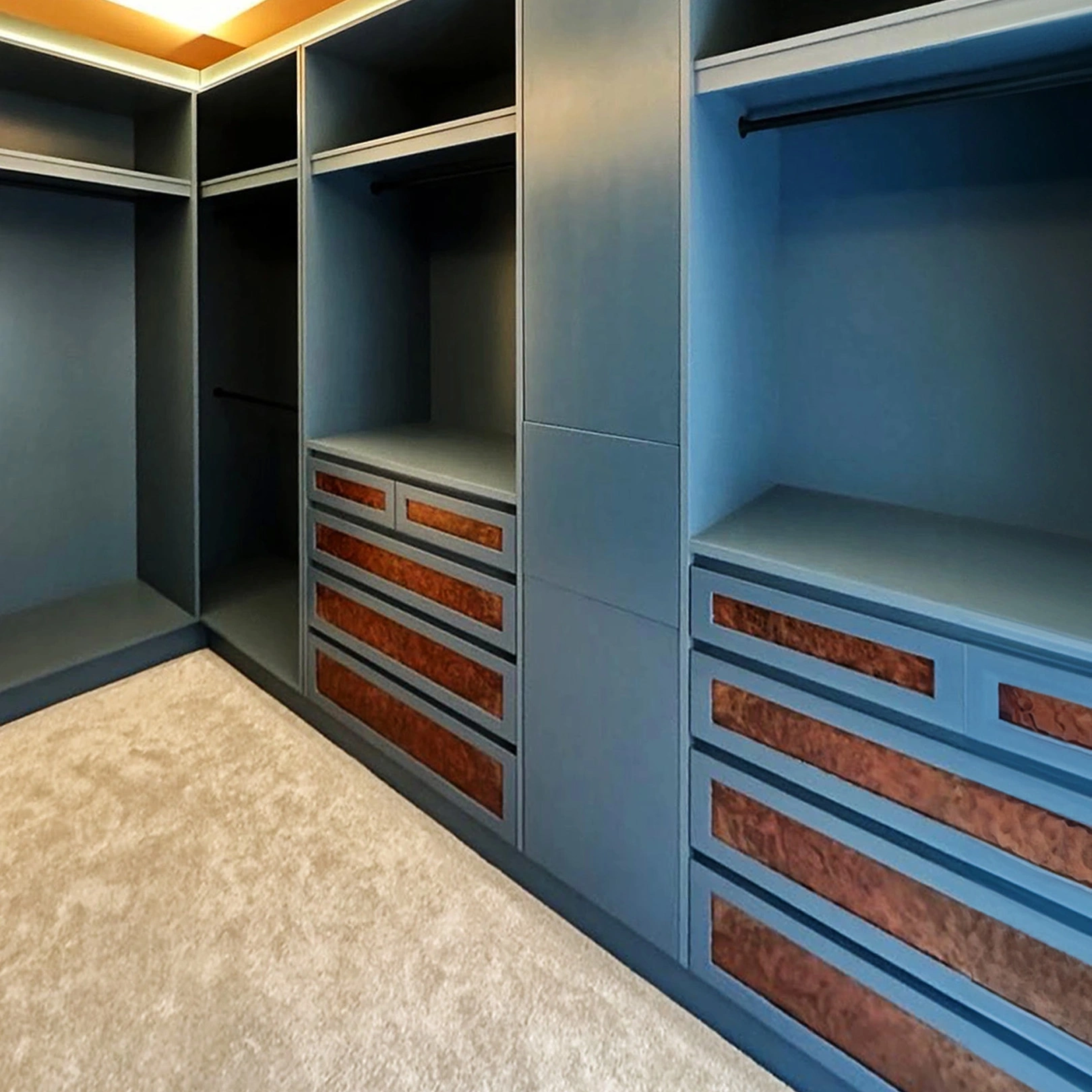 Oak wardrobes clear lacquered and fitted